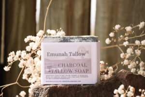 charcoal tallow soap bar