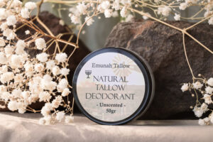 Home unscented natural tallow deodorant